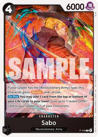 Sabo (Store Tournament 2025 Vol. 4) (P-105) - One Piece Promotion Cards | Grognard Games