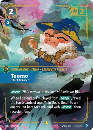 Teemo - Strategist (Overnumbered) (230/221) - Spiritforged Foil | Grognard Games