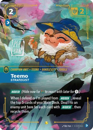 Teemo - Strategist (Signature) (230*/221) - Spiritforged Foil | Grognard Games