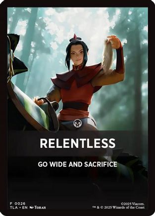 Relentless Theme Card (TLA-026) - Avatar: The Last Airbender | Grognard Games