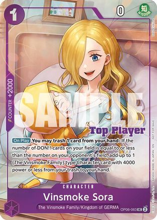 Vinsmoke Sora (CS 25-26 Top Player Pack Vol. 2) (OP06-063) - One Piece Promotion Cards Foil | Grognard Games