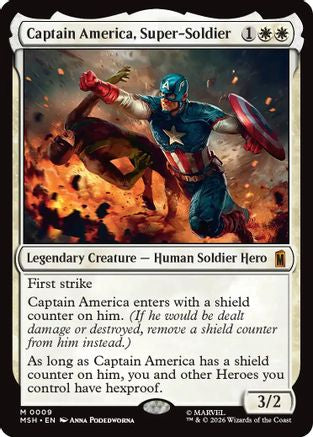 Captain America, Super-Soldier (MSH-009) - Marvel Super Heroes Foil | Grognard Games