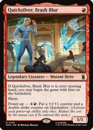 Quicksilver, Brash Blur (MSH-148) - Marvel Super Heroes Foil | Grognard Games