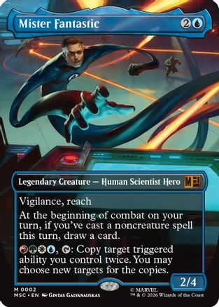 Mister Fantastic (Borderless) (MSC-002) - Commander: Marvel Super Heroes Foil | Grognard Games