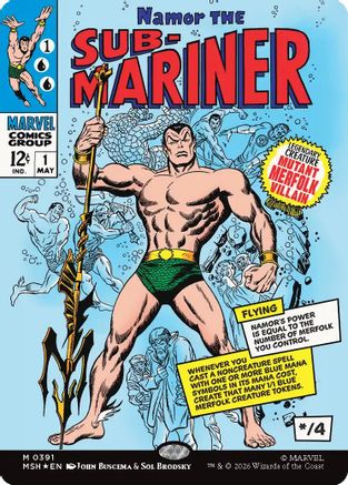 Namor The Sub-Mariner (Borderless) (MSH-391) - Marvel Super Heroes Foil | Grognard Games