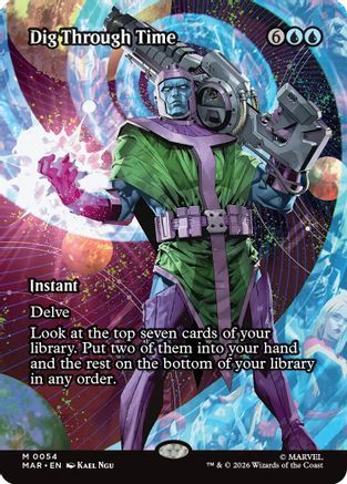 Dig Through Time (Borderless) (MAR-054) - Marvel Universe Eternal-Legal Foil | Grognard Games