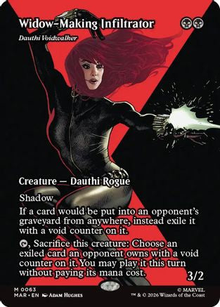 Widow-Making Infiltrator - Dauthi Voidwalker (Borderless) (MAR-063) - Marvel Universe Eternal-Legal Foil | Grognard Games