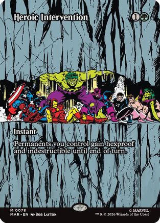 Heroic Intervention (0078) (Borderless) (MAR-078) - Marvel Universe Eternal-Legal Foil | Grognard Games