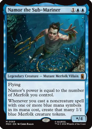 Namor the Sub-Mariner (MSH-069) - Marvel Super Heroes Foil | Grognard Games