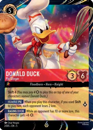 Donald Duck - Pie Slinger (2) - Disney Lorcana Promo Cards Holofoil | Grognard Games