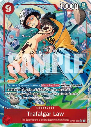 Trafalgar Law - OP14-009 (Alternate Art) (OP14-009) - The Azure Sea's Seven Foil | Grognard Games