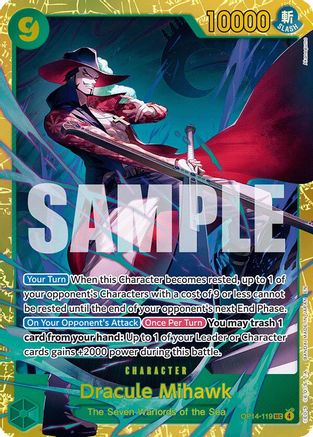 Dracule Mihawk - OP14-119 (OP14-119) - The Azure Sea's Seven Foil | Grognard Games