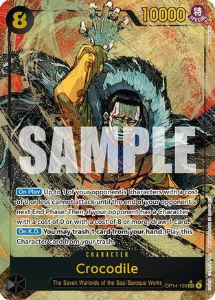 Crocodile - OP14-120 (Alternate Art) (OP14-120) - The Azure Sea's Seven Foil | Grognard Games