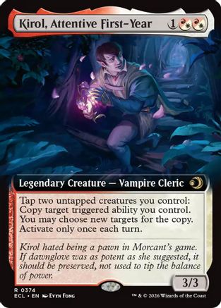 Kirol, Attentive First-Year (Extended Art) (ECL-374) - Lorwyn Eclipsed Foil | Grognard Games