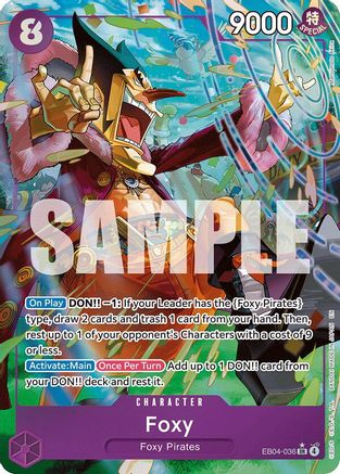 Foxy (Alternate Art) (EB04-036) - The Azure Sea's Seven Foil | Grognard Games