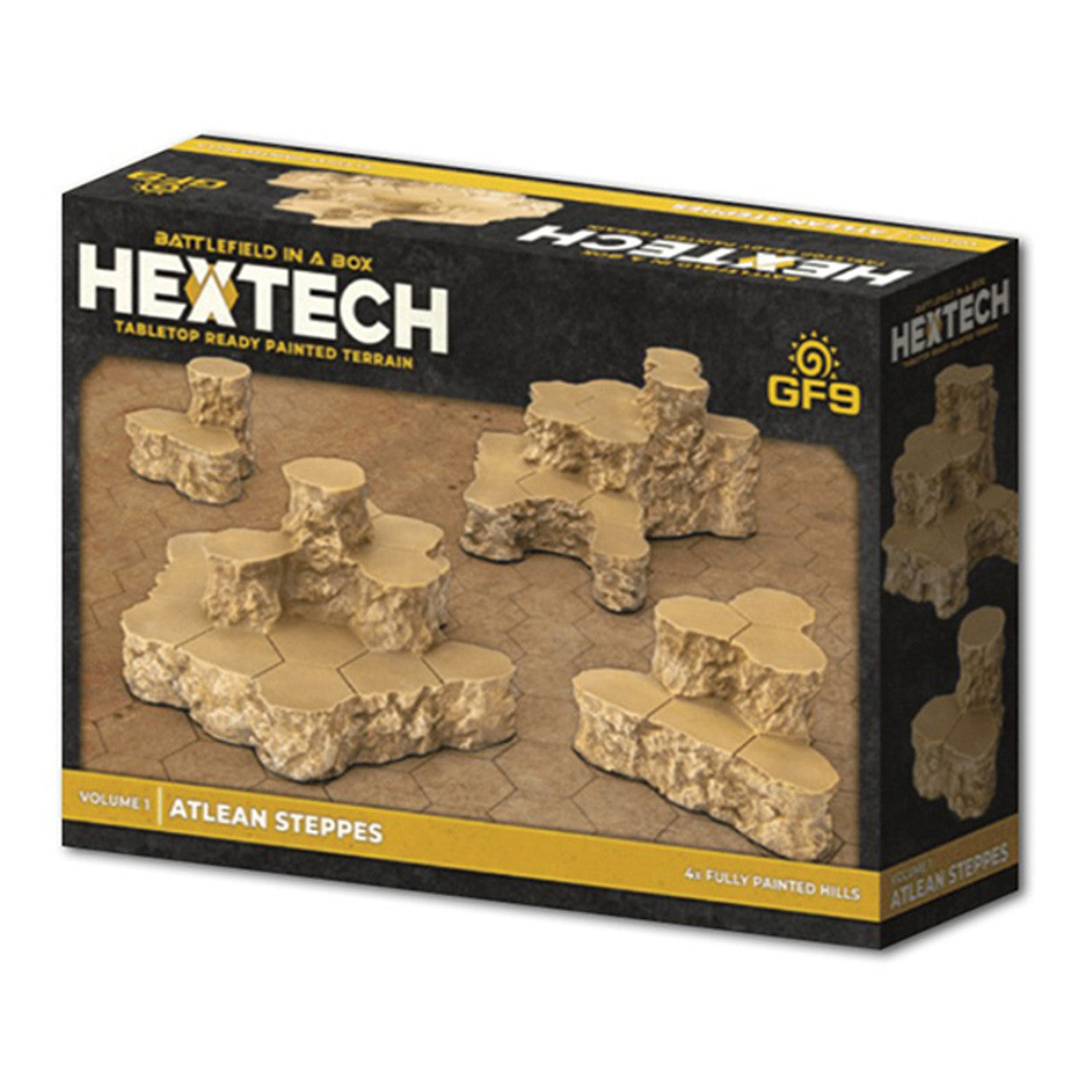 HEXT09 Battlefield in a Box: Hextech Terrain - Atlean Steppes - Vol. 1 | Grognard Games