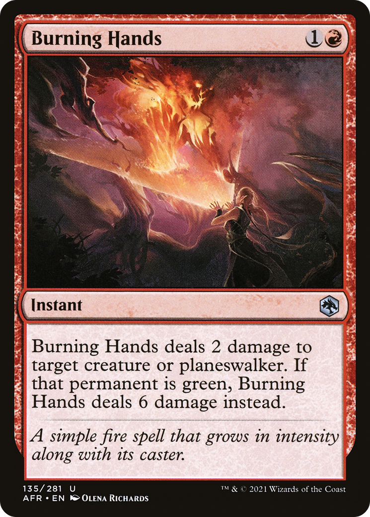 Burning Hands [Dungeons & Dragons: Adventures in the Forgotten Realms] | Grognard Games