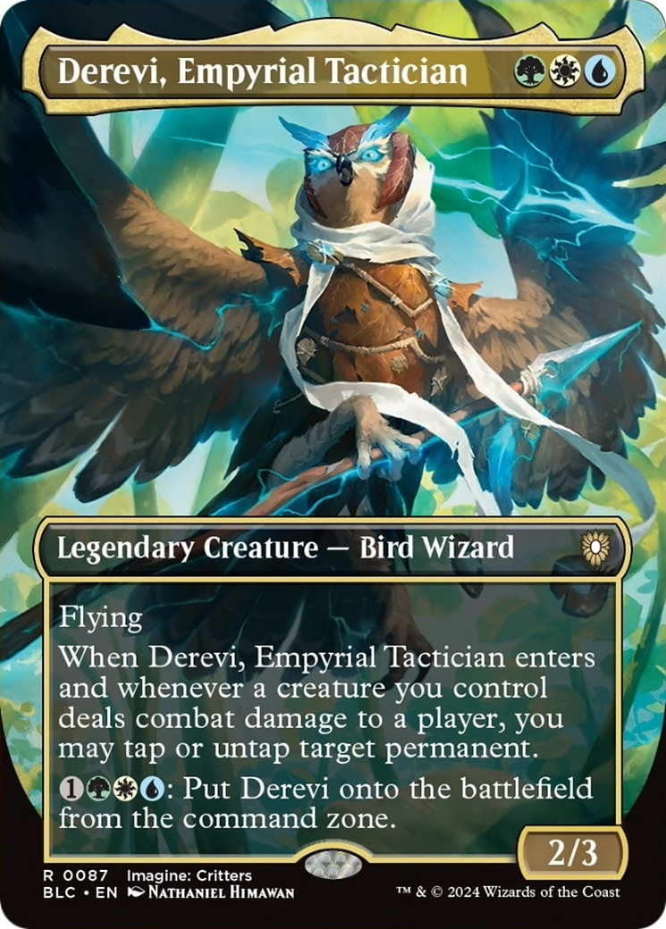 Derevi, Empyrial Tactician (Borderless) [Bloomburrow Commander] | Grognard Games