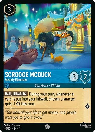 Scrooge McDuck - Miserly Ebenezer (160/204) - Winterspell Cold Foil | Grognard Games