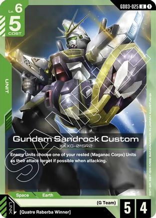 Gundam Sandrock Custom - Steel Requiem (GD03-025) | Grognard Games