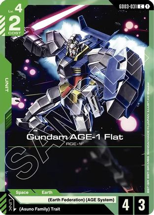 Gundam AGE-1 Flat - Steel Requiem (GD03-031) | Grognard Games