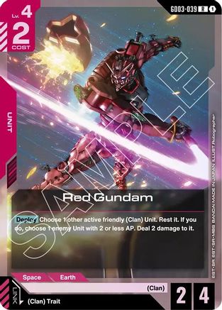 Red Gundam - Steel Requiem (GD03-039) Holofoil | Grognard Games