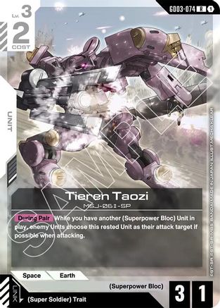 Tieren Taozi - Steel Requiem (GD03-074) Holofoil | Grognard Games