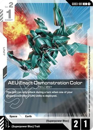 AEU Enact Demonstration Color - Steel Requiem (GD03-081) | Grognard Games