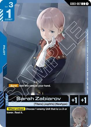 Sarah Zabiarov - Steel Requiem (GD03-087) | Grognard Games