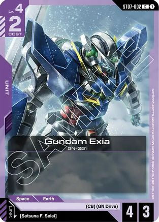 Gundam Exia (ST07-002) - Starter Deck 07 Celestial Drive (ST07-002) | Grognard Games