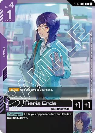 Tieria Erde (Store Tournament Participant Pack 03) - Gundam Promotional Cards (ST07-010) Holofoil | Grognard Games
