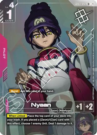 Nyaan (Store Tournament Winner Pack 03) - Gundam Promotional Cards (GD03-092) Holofoil | Grognard Games