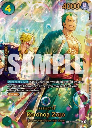 Roronoa Zoro - PRB02-006 (SP) (PRB02-006) - The Azure Sea's Seven Foil | Grognard Games