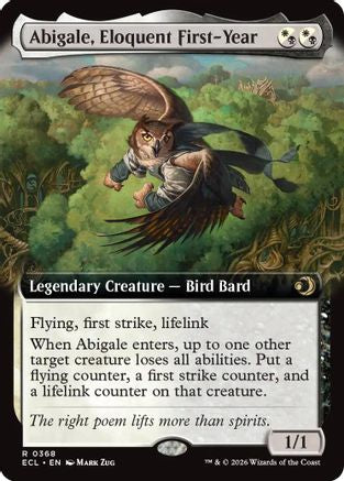 Abigale, Eloquent First-Year (Extended Art) (ECL-368) - Lorwyn Eclipsed Foil | Grognard Games