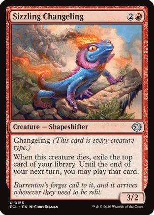 Sizzling Changeling (ECL-155) - Lorwyn Eclipsed Foil | Grognard Games