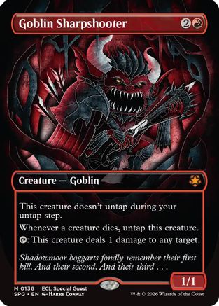 Goblin Sharpshooter (Borderless) (SPG-136) - Special Guests Foil | Grognard Games