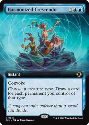 Harmonized Crescendo (Extended Art) (ECL-357) - Lorwyn Eclipsed Foil | Grognard Games
