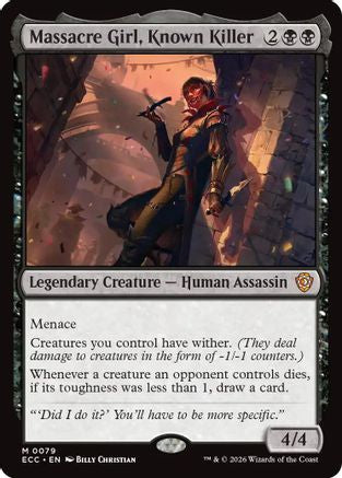 Massacre Girl, Known Killer (ECC-079) - Commander: Lorwyn Eclipsed | Grognard Games