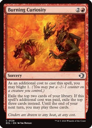 Burning Curiosity (ECL-129) - Lorwyn Eclipsed | Grognard Games