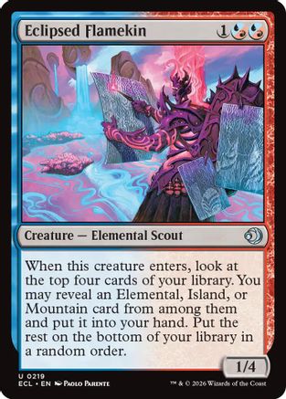 Eclipsed Flamekin (ECL-219) - Lorwyn Eclipsed Foil | Grognard Games