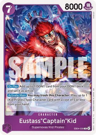 Eustass"Captain"Kid - EB04-039 (EB04-039) - The Azure Sea's Seven Foil | Grognard Games