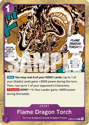 Flame Dragon Torch (EB04-040) - The Azure Sea's Seven Foil | Grognard Games
