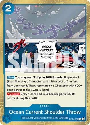 Ocean Current Shoulder Throw (OP14-058) - The Azure Sea's Seven Foil | Grognard Games