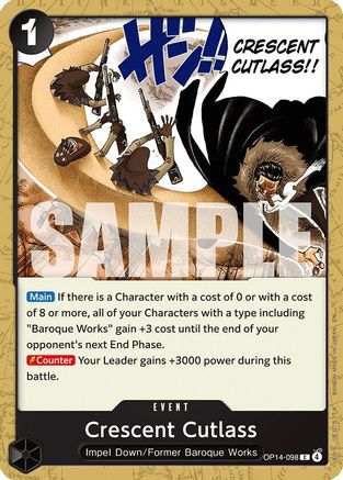 Crescent Cutlass (OP14-098) - The Azure Sea's Seven | Grognard Games