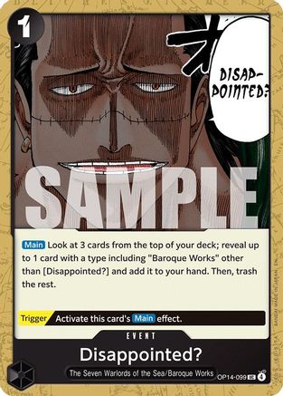 Disappointed? (OP14-099) - The Azure Sea's Seven | Grognard Games