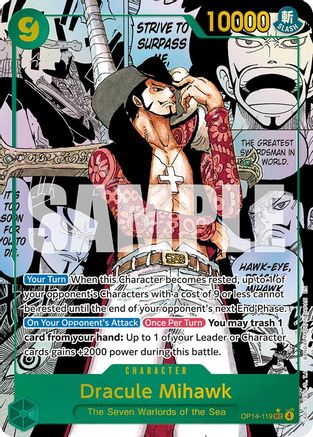 Dracule Mihawk (Manga) (OP14-119) - The Azure Sea's Seven Foil | Grognard Games