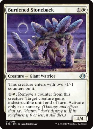 Burdened Stoneback (ECL-008) - Lorwyn Eclipsed Foil | Grognard Games