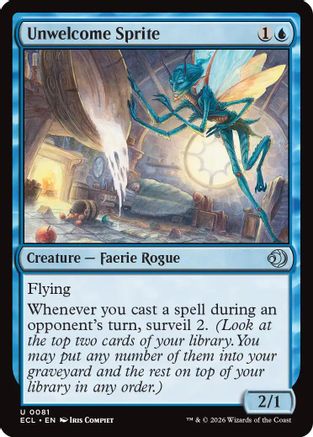 Unwelcome Sprite (ECL-081) - Lorwyn Eclipsed Foil | Grognard Games