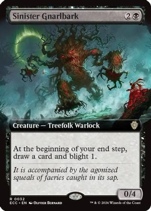 Sinister Gnarlbark (Extended Art) (ECC-032) - Commander: Lorwyn Eclipsed | Grognard Games