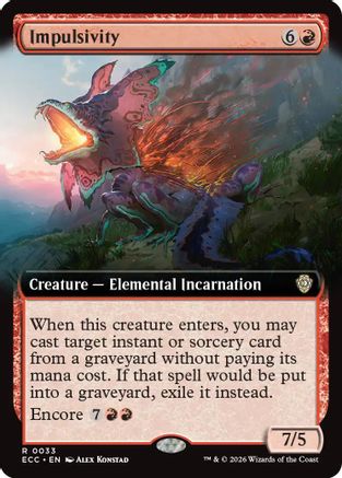Impulsivity (Extended Art) (ECC-033) - Commander: Lorwyn Eclipsed | Grognard Games